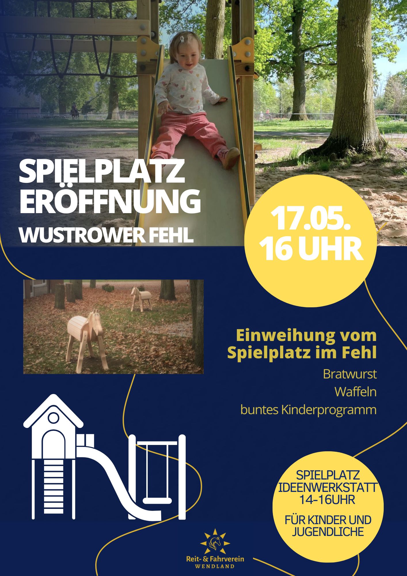 Spielplatzeinweihung 2025 in Wustrow am 17.05.25 um 16:00Uhr